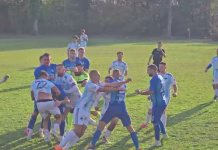 Opšta tuča igrača na meču u Srbiji! /VIDEO/